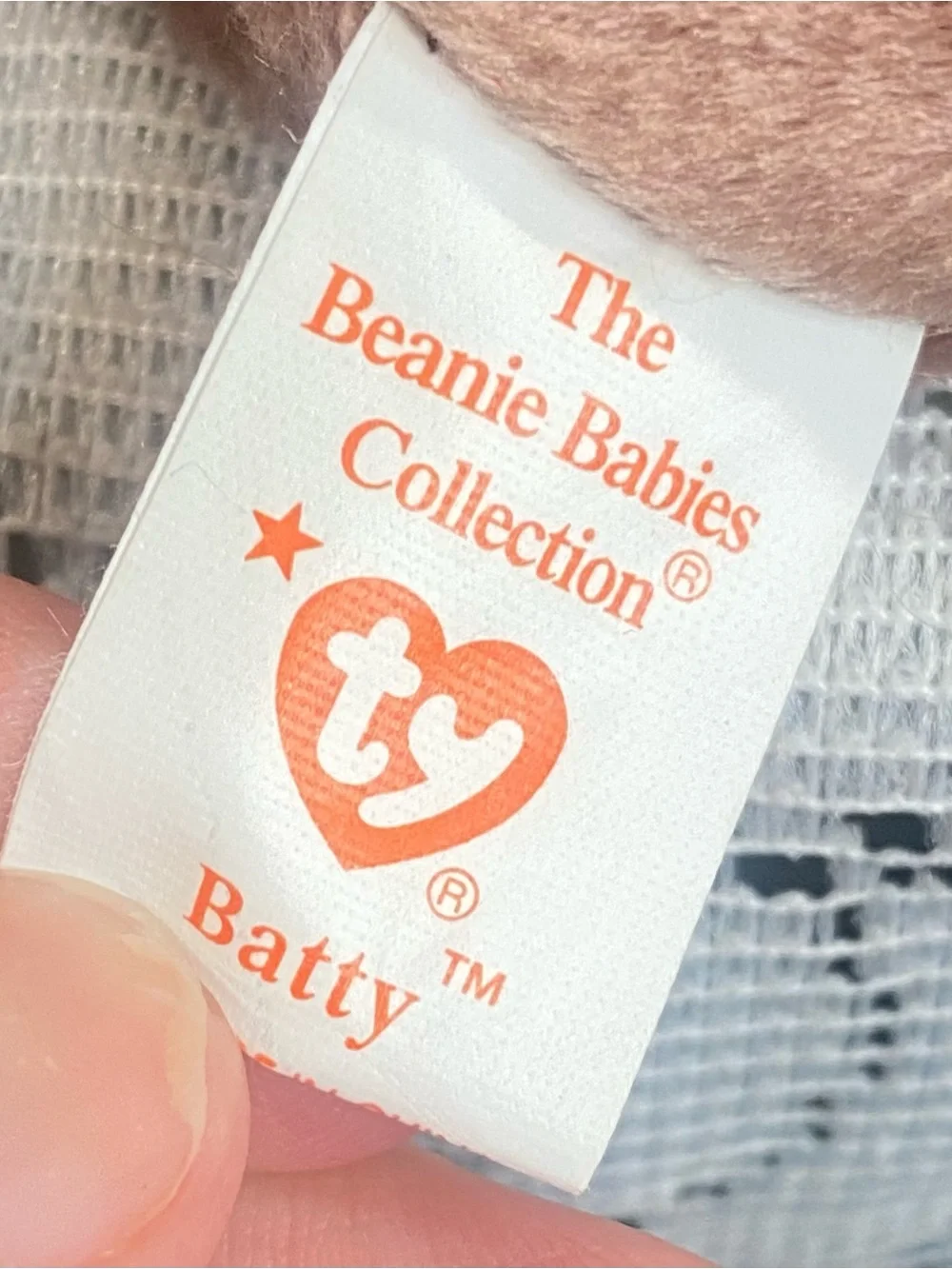 Ty Beanie Babies Batty the Bat 1996 Original Retired Vintage Stuffed Plush